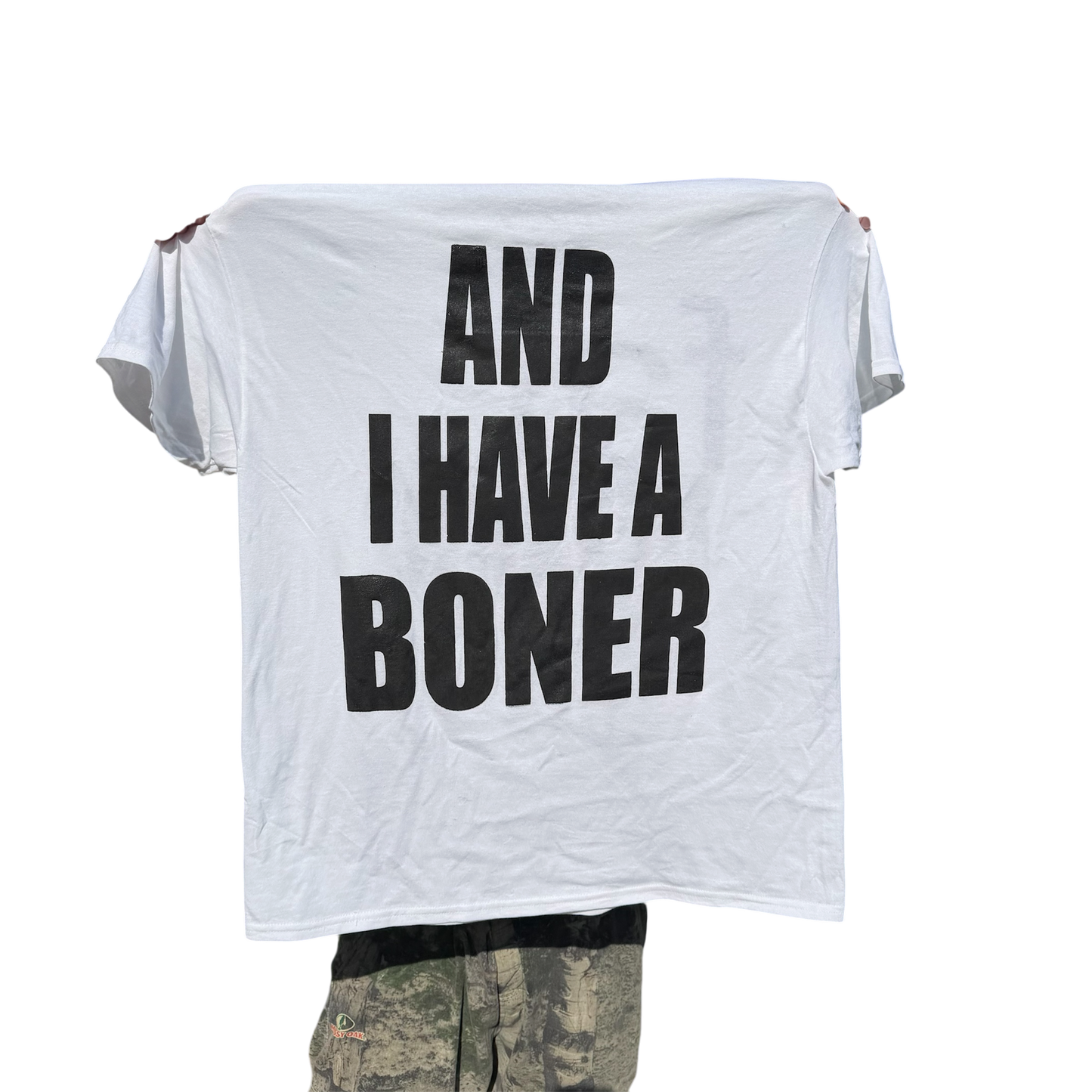 Fat Retard Faggot And I Have A Boner T-Shirt WHITE HARDCORE THOUGHTS X JUNA COLLAB