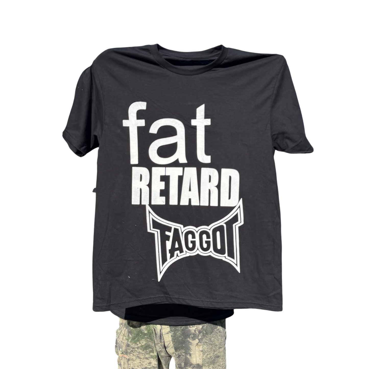 Fat Retard Faggot And I Have A Boner T-Shirt BLACK HARDCORE THOUGHTS X JUNA COLLAB