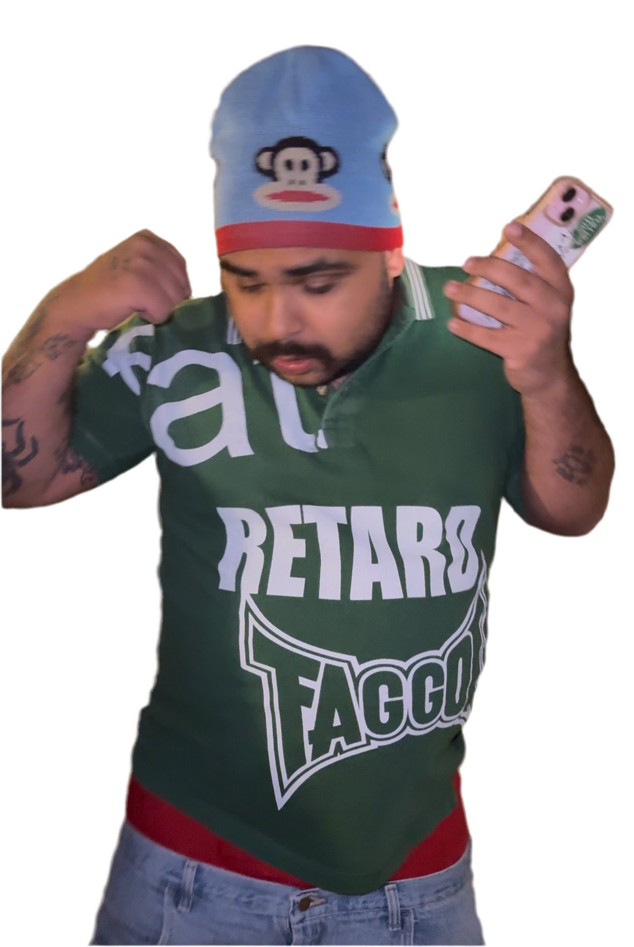 Fat Retard Faggot And I Have A Gun 1/1 Polo HARDCORE THOUGHTS X JUNA COLLAB *PREORDER*