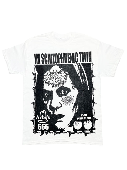 HARDCOREHOUSE CRASH OUT TEE WHITE